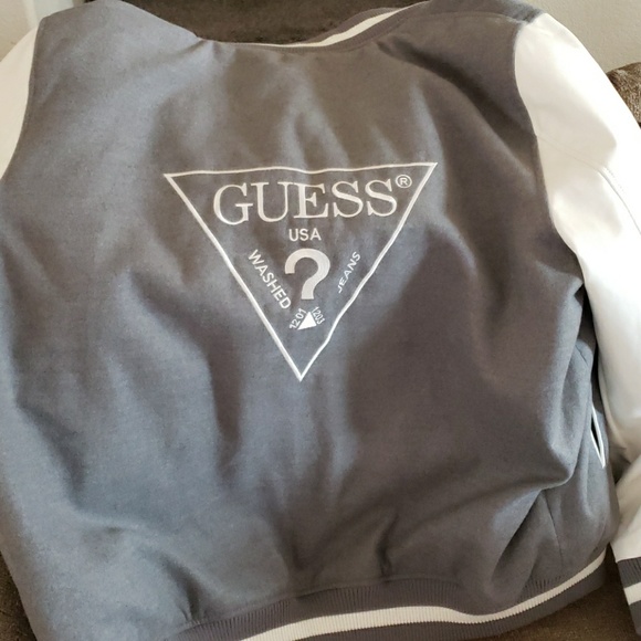 guess letterman jacket